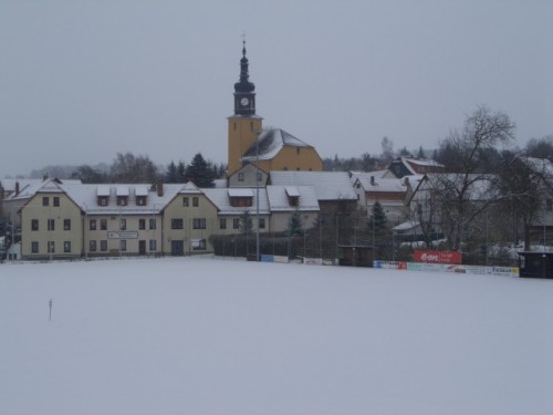 Das Sportgelände des BSV zeigt sich winterlich