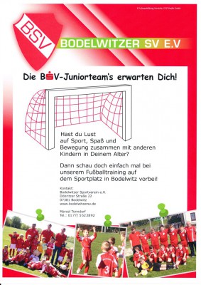 Interessenten für den BSV-Fußball-Nachwuchs gesucht!